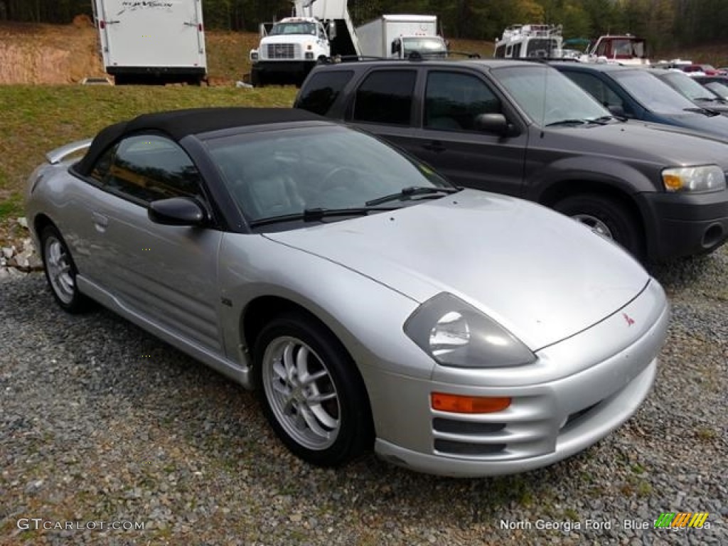 2001 Eclipse Spyder GT - Sterling Silver Metallic / Black photo #2