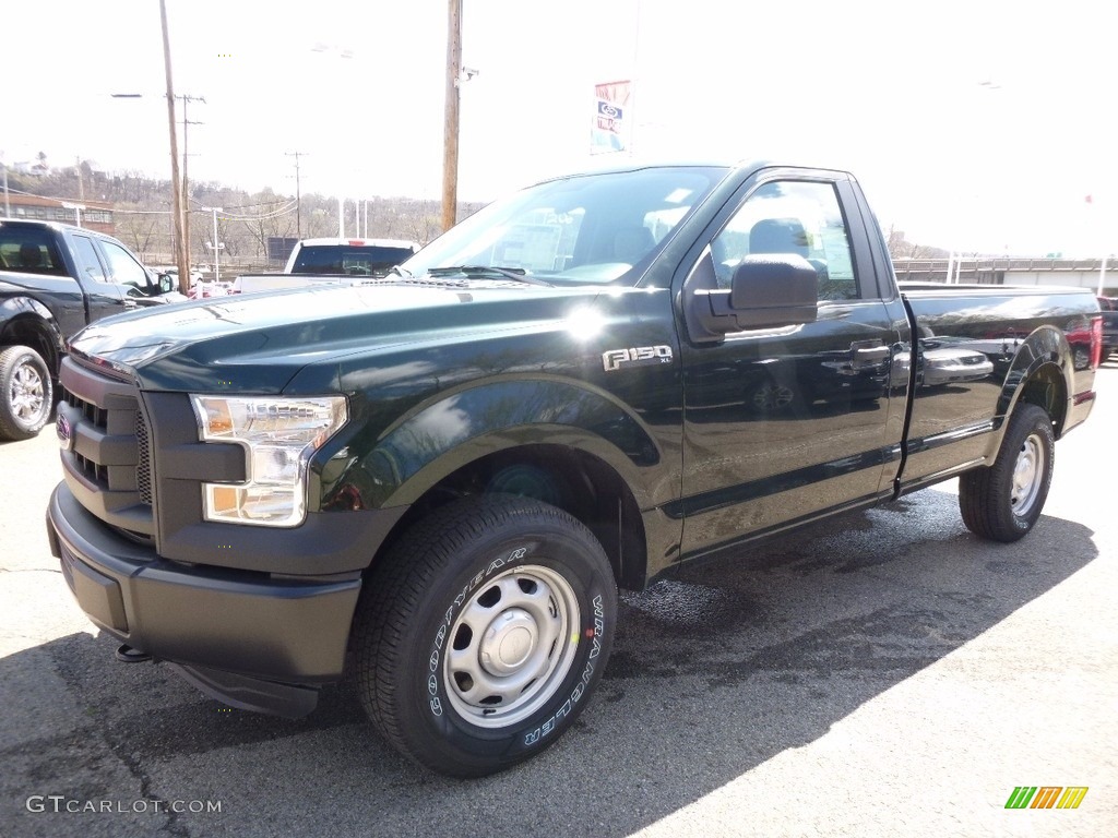 2016 F150 XL Regular Cab 4x4 - Green Gem / Medium Earth Gray photo #8