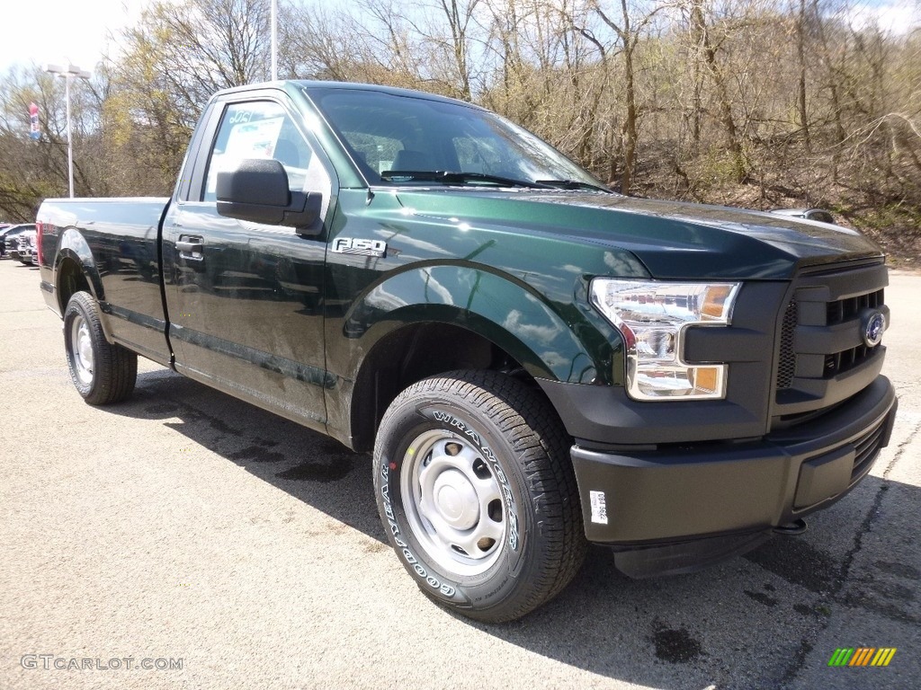2016 F150 XL Regular Cab 4x4 - Green Gem / Medium Earth Gray photo #10