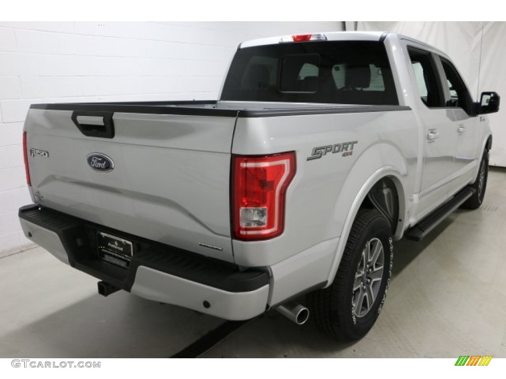 2016 F150 XLT SuperCrew 4x4 - Ingot Silver / Black photo #4
