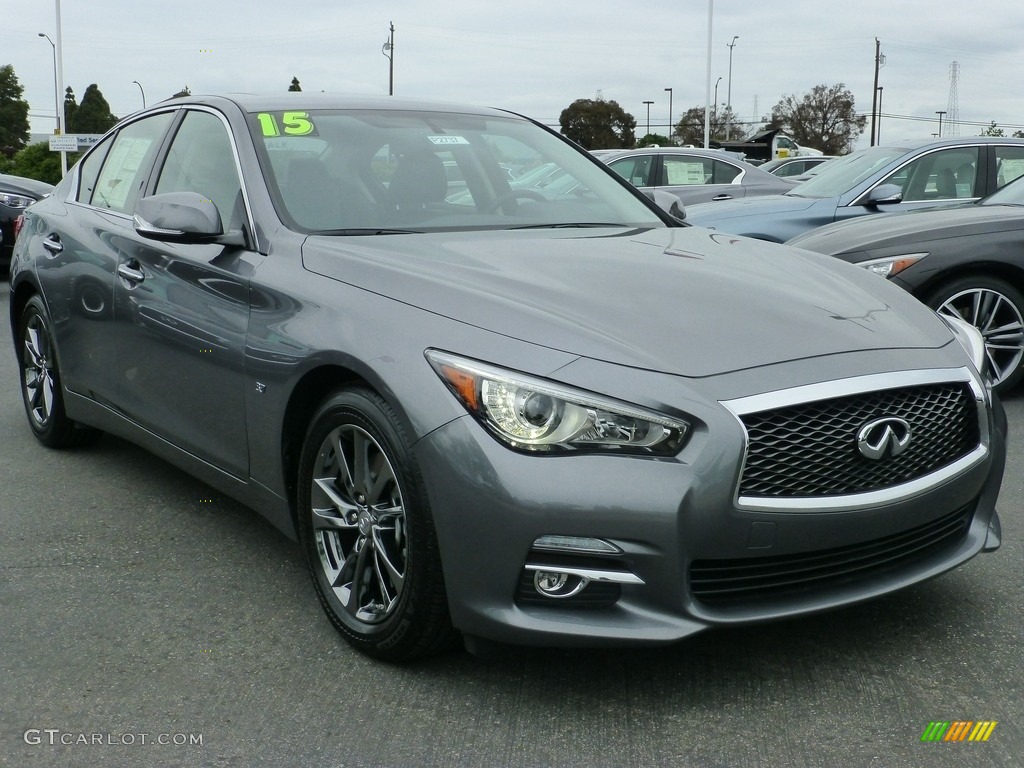 2015 Graphite Shadow Infiniti Q50 3.7 112284707 Photo 2 GTCarLot