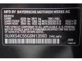 A90: Dark Graphite Metallic 2016 BMW X5 xDrive35d Color Code