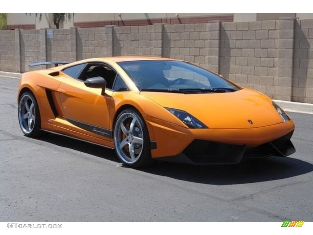 2010 Gallardo LP570 Superleggera - Arancio Borealis (Orange) / Black photo #11