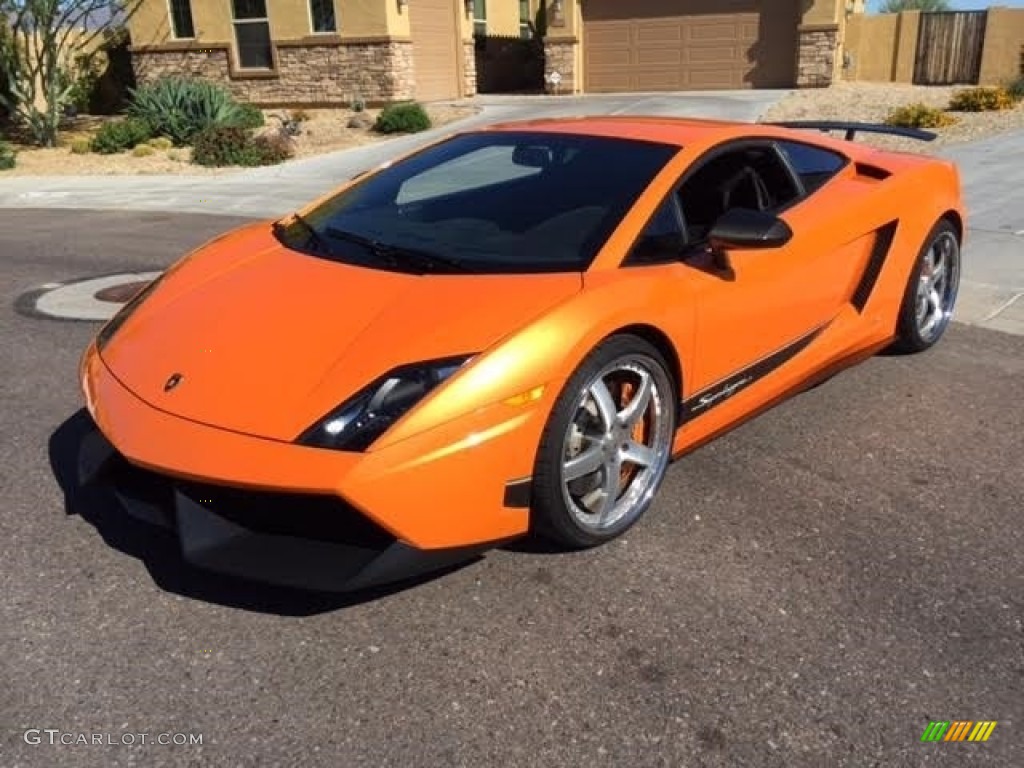 2010 Gallardo LP570 Superleggera - Arancio Borealis (Orange) / Black photo #14