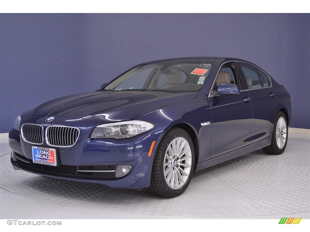 2013 5 Series 535i Sedan - Deep Sea Blue Metallic / Oyster/Black photo #3