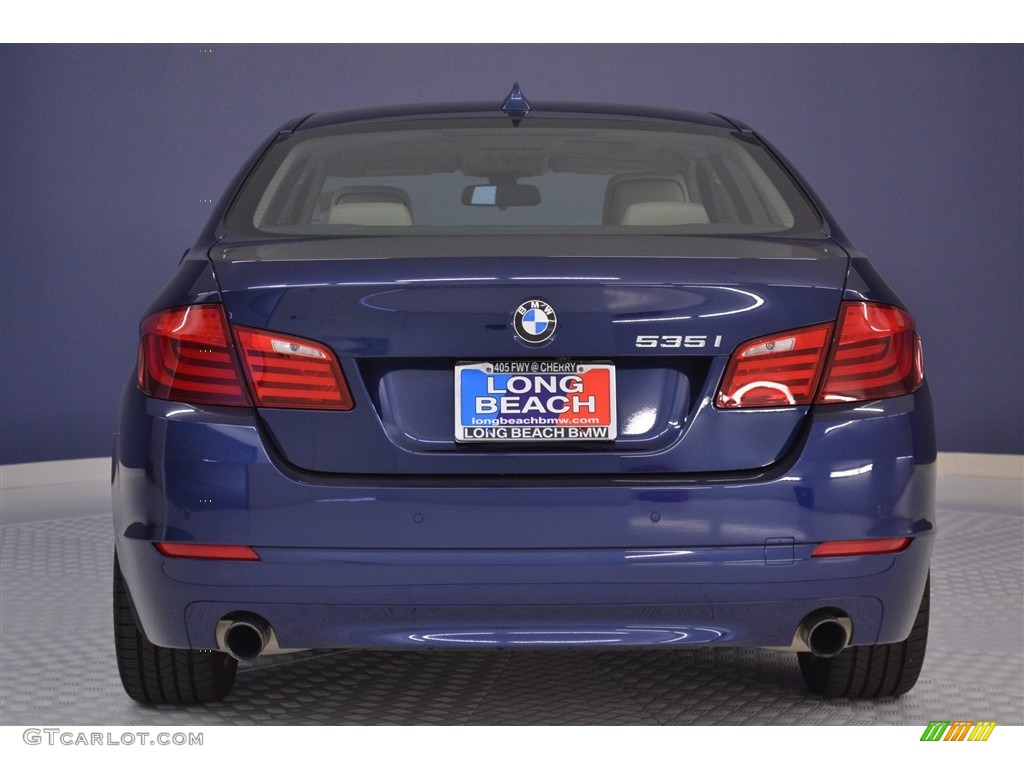 2013 5 Series 535i Sedan - Deep Sea Blue Metallic / Oyster/Black photo #6