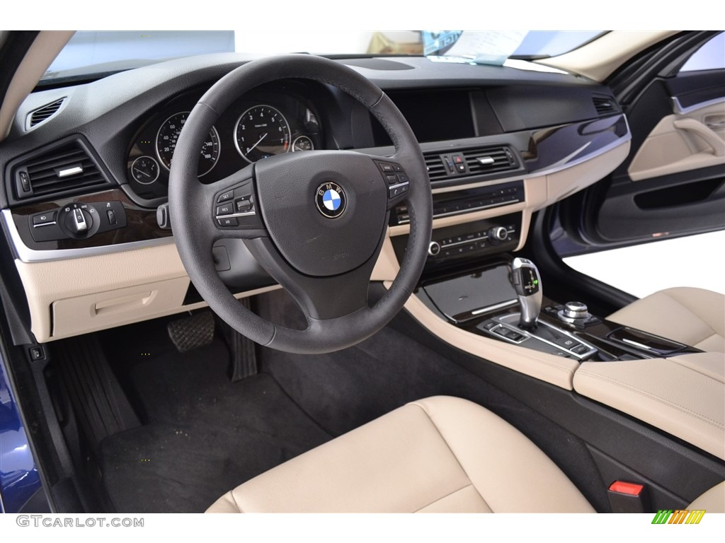 2013 5 Series 535i Sedan - Deep Sea Blue Metallic / Oyster/Black photo #12