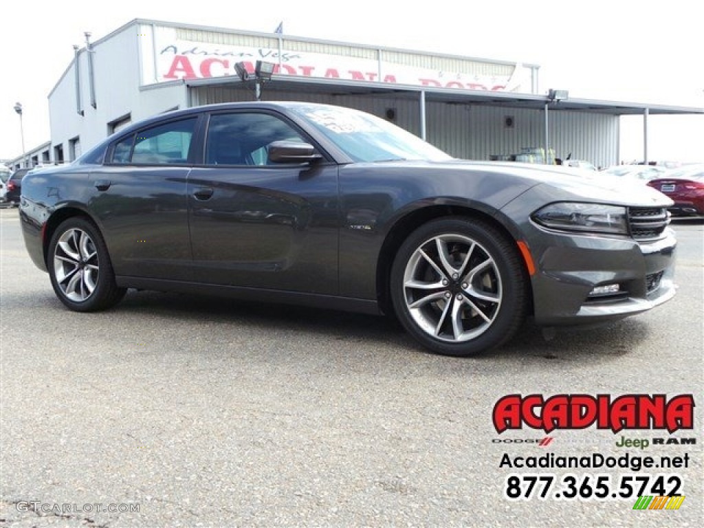 2016 Charger R/T - Granite Crystal Metallic / Black photo #4