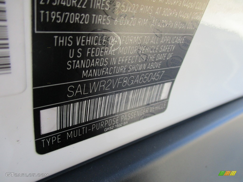 2016 Range Rover Sport HSE - Fuji White / Espresso/Almond photo #19