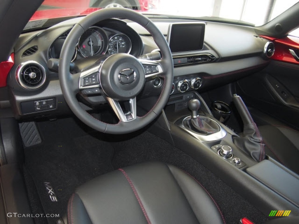 Black Interior 2016 Mazda MX-5 Miata Grand Touring Roadster Photo #112321380