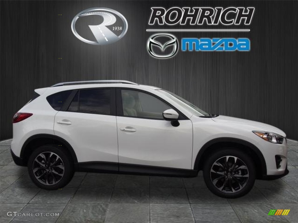 2016 CX-5 Grand Touring - Crystal White Pearl Mica / Parchment photo #2