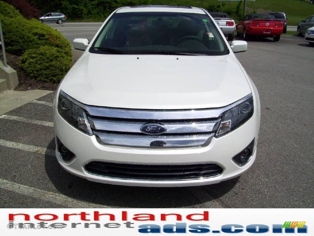 2010 Fusion Hybrid - White Platinum Tri-coat Metallic / Charcoal Black photo #6