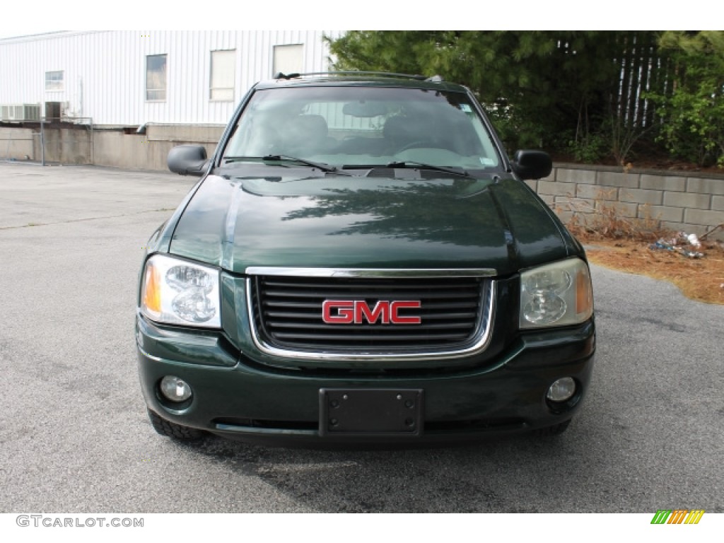 2002 Envoy SLE 4x4 - Polo Green Metallic / Light Oak photo #8