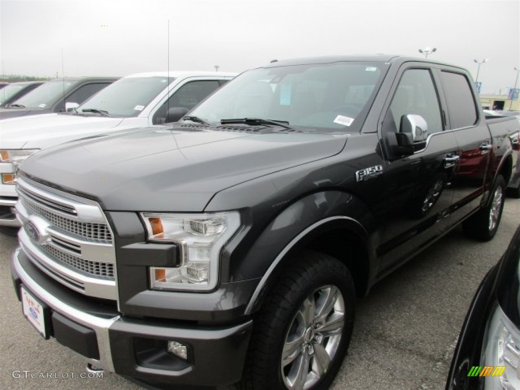 2016 F150 Platinum SuperCrew 4x4 - Magnetic / Platinum Black photo #2