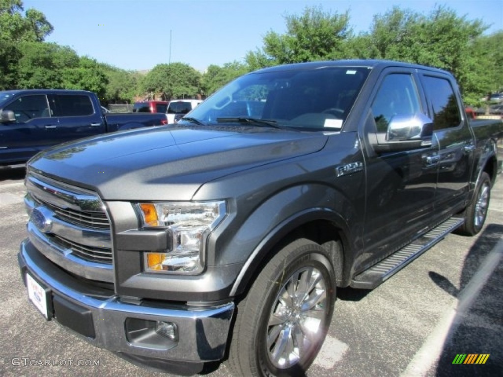 2016 F150 Lariat SuperCrew - Magnetic / Black photo #2