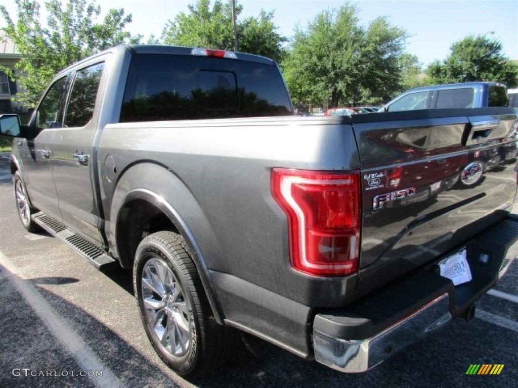 2016 F150 Lariat SuperCrew - Magnetic / Black photo #5