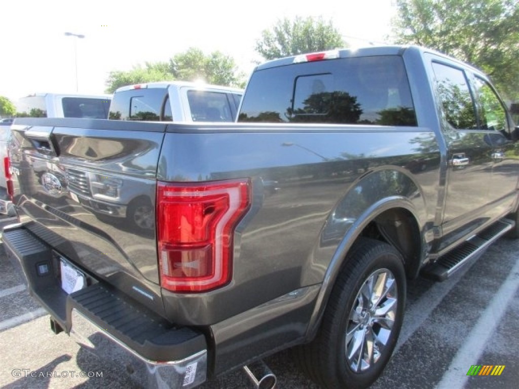 2016 F150 Lariat SuperCrew - Magnetic / Black photo #7