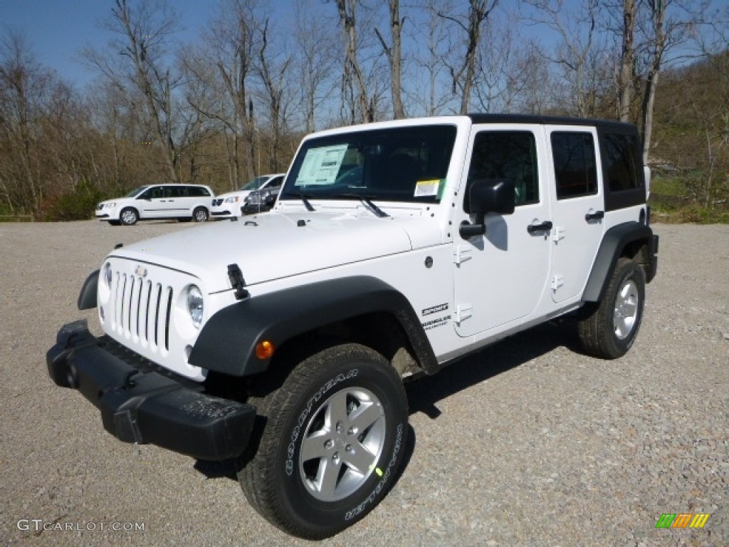 2016 Wrangler Unlimited Sport 4x4 - Bright White / Black photo #1