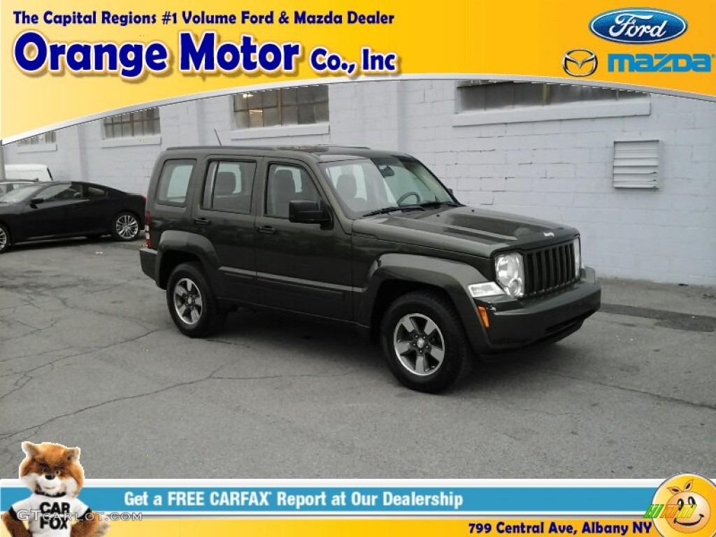 2008 Liberty Sport 4x4 - Jeep Green Metallic / Pastel Pebble Beige photo #1
