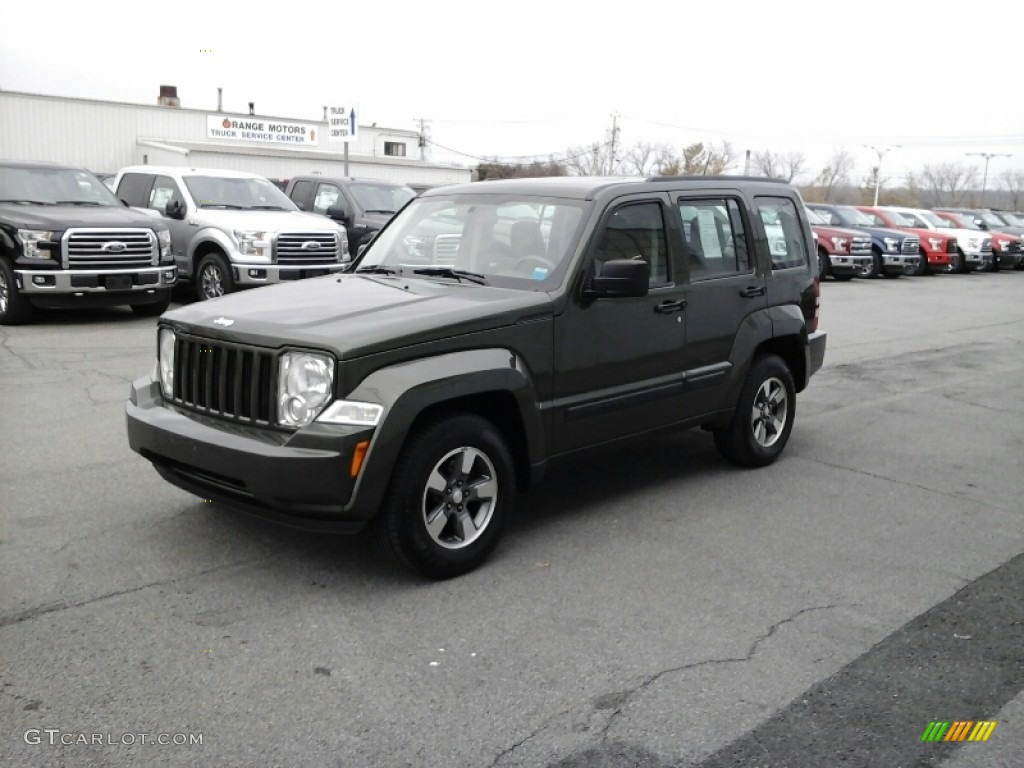 2008 Liberty Sport 4x4 - Jeep Green Metallic / Pastel Pebble Beige photo #3