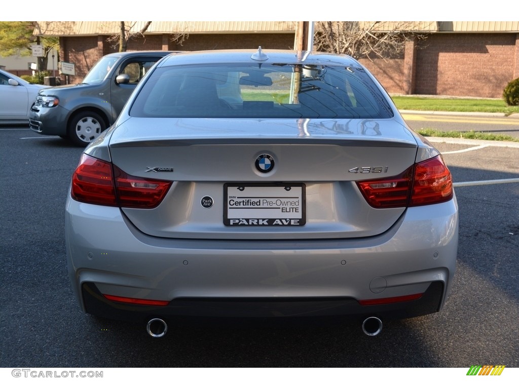 2015 4 Series 435i xDrive Coupe - Glacier Silver Metallic / Black photo #4