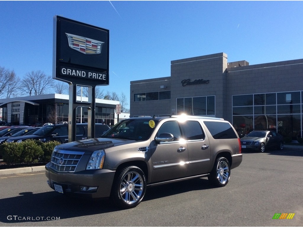 2011 Escalade ESV Platinum AWD - Mocha Steel Metallic / Cocoa/Light Linen Tehama Leather photo #1