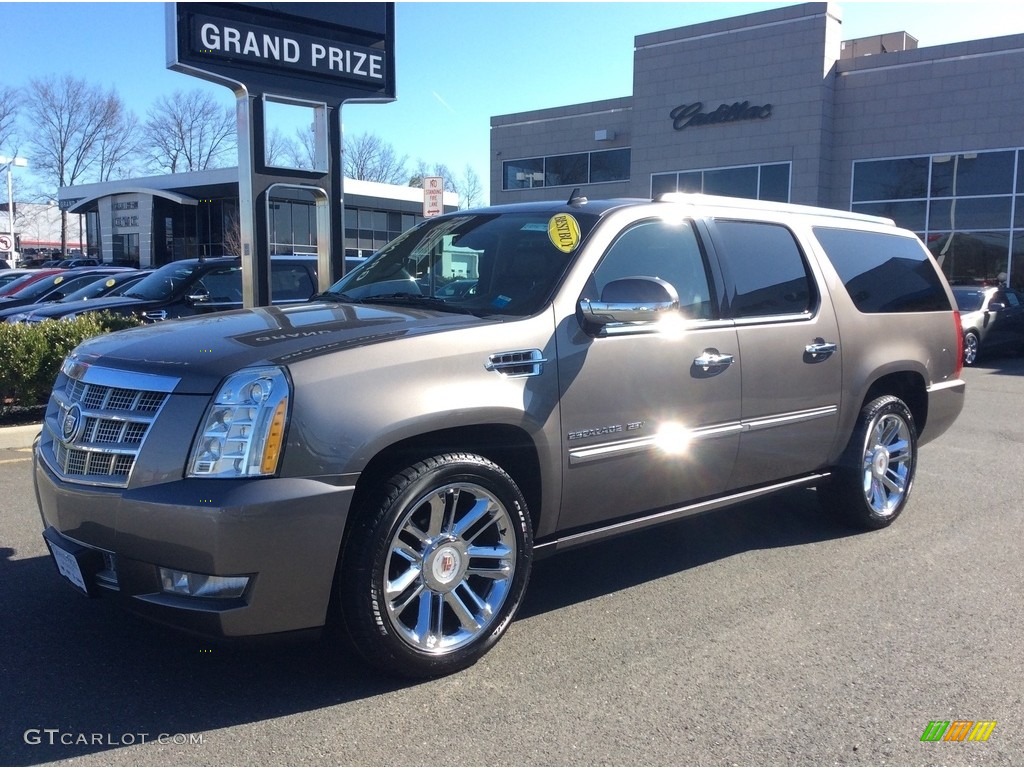 2011 Escalade ESV Platinum AWD - Mocha Steel Metallic / Cocoa/Light Linen Tehama Leather photo #2