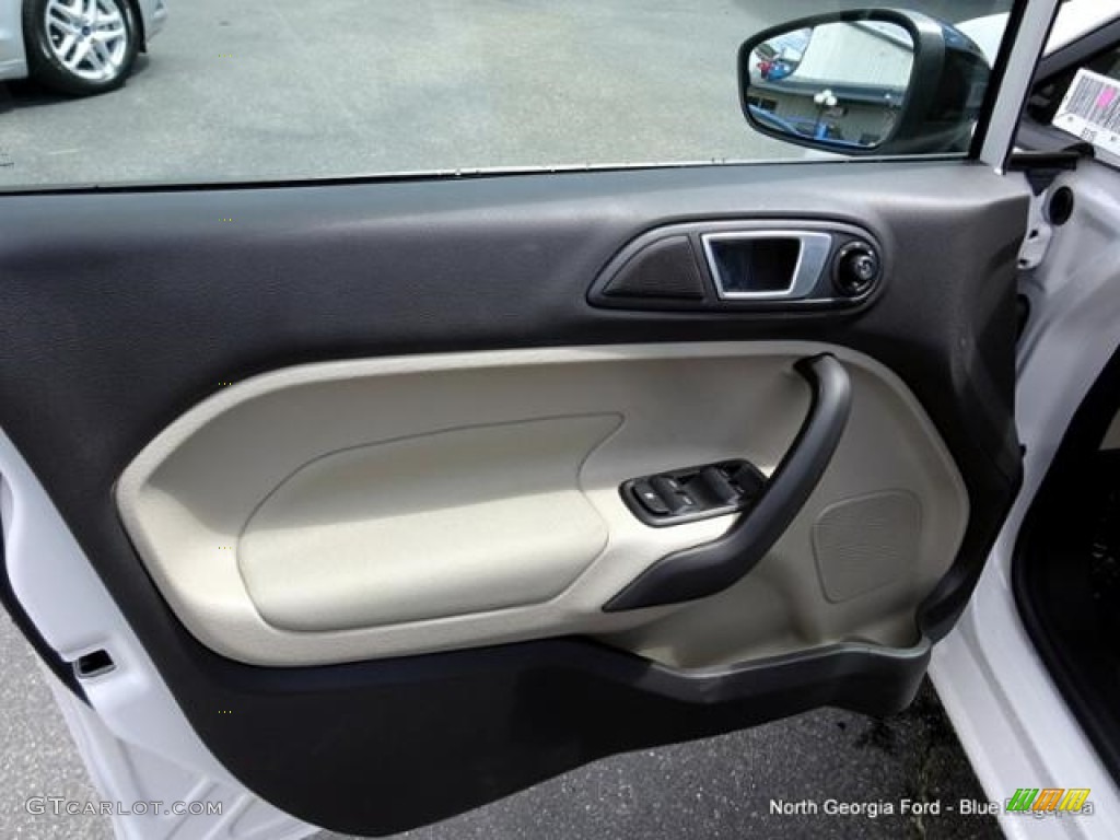 2016 Fiesta SE Hatchback - White Platinum Metallic Tri-coat / Medium Light Stone photo #27