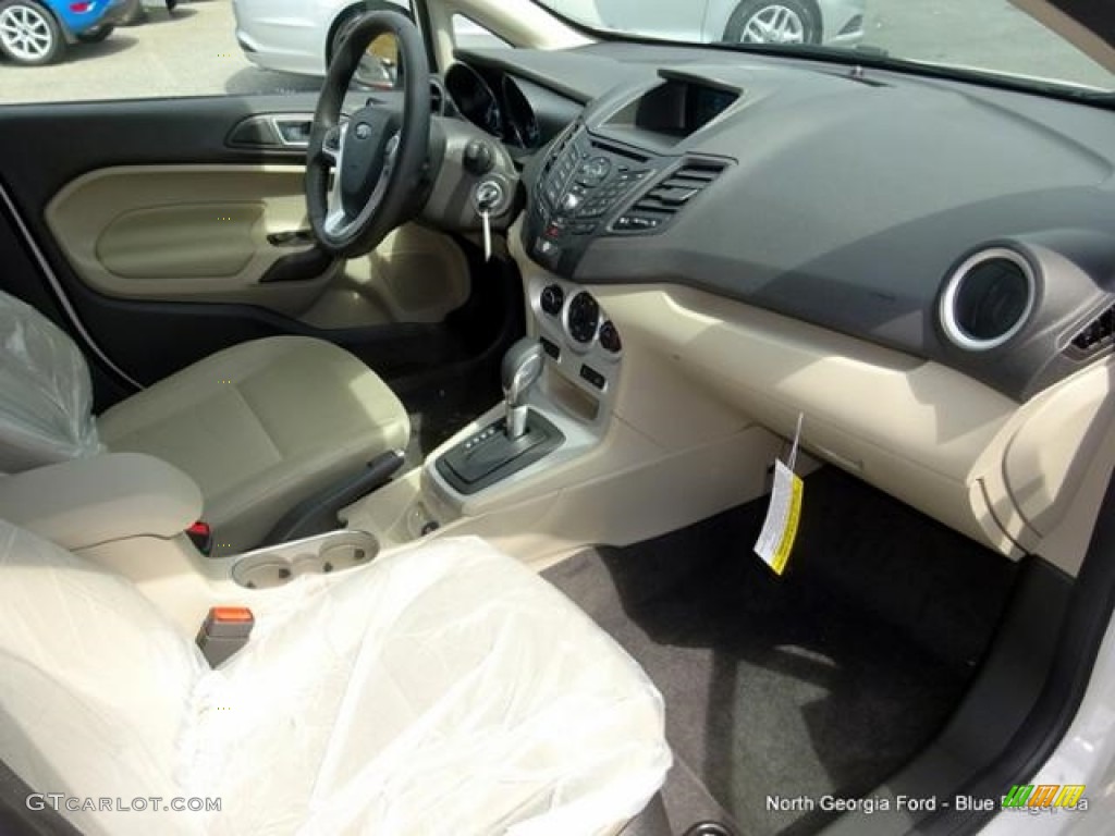 2016 Fiesta SE Hatchback - White Platinum Metallic Tri-coat / Medium Light Stone photo #29