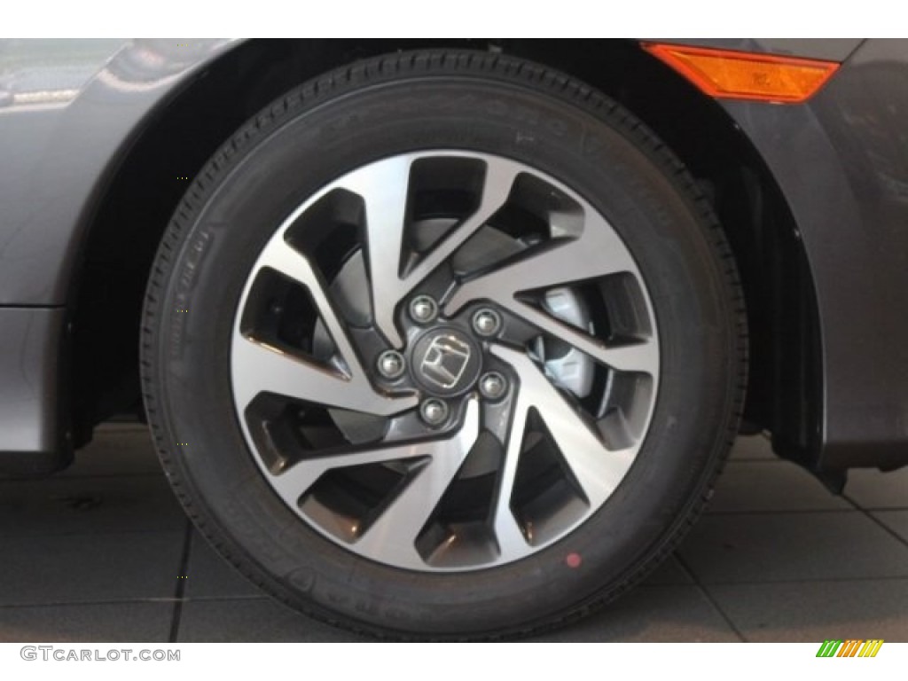 2016 Civic EX Sedan - Modern Steel Metallic / Black photo #2