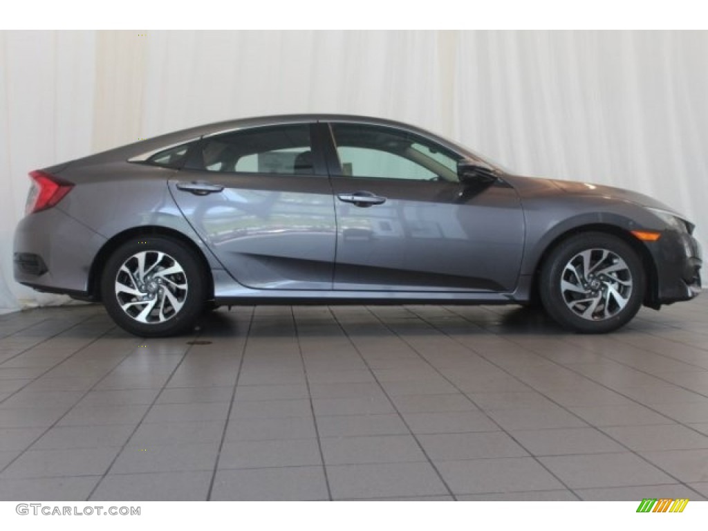 2016 Civic EX Sedan - Modern Steel Metallic / Black photo #3