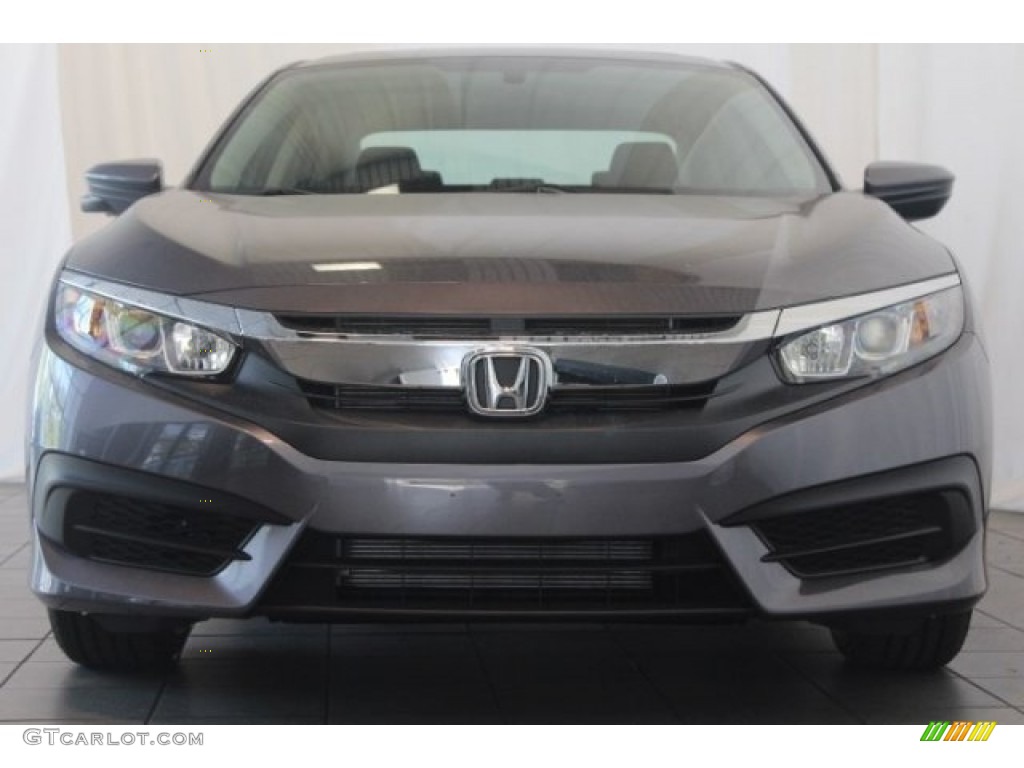 2016 Civic EX Sedan - Modern Steel Metallic / Black photo #4