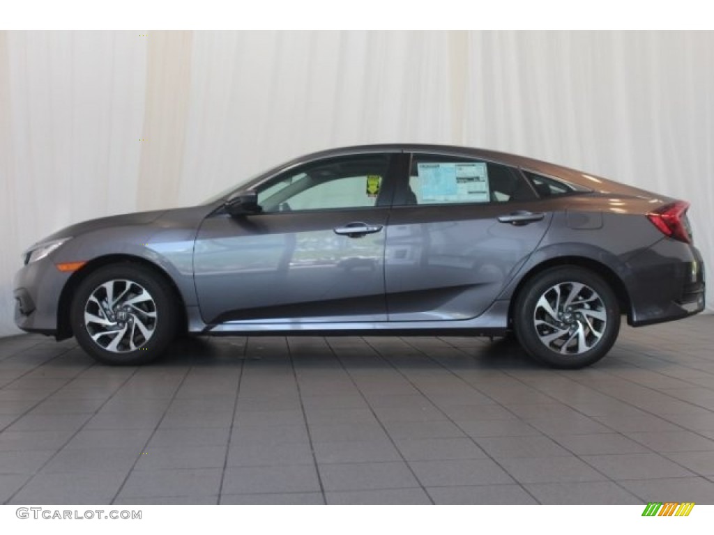 2016 Civic EX Sedan - Modern Steel Metallic / Black photo #5