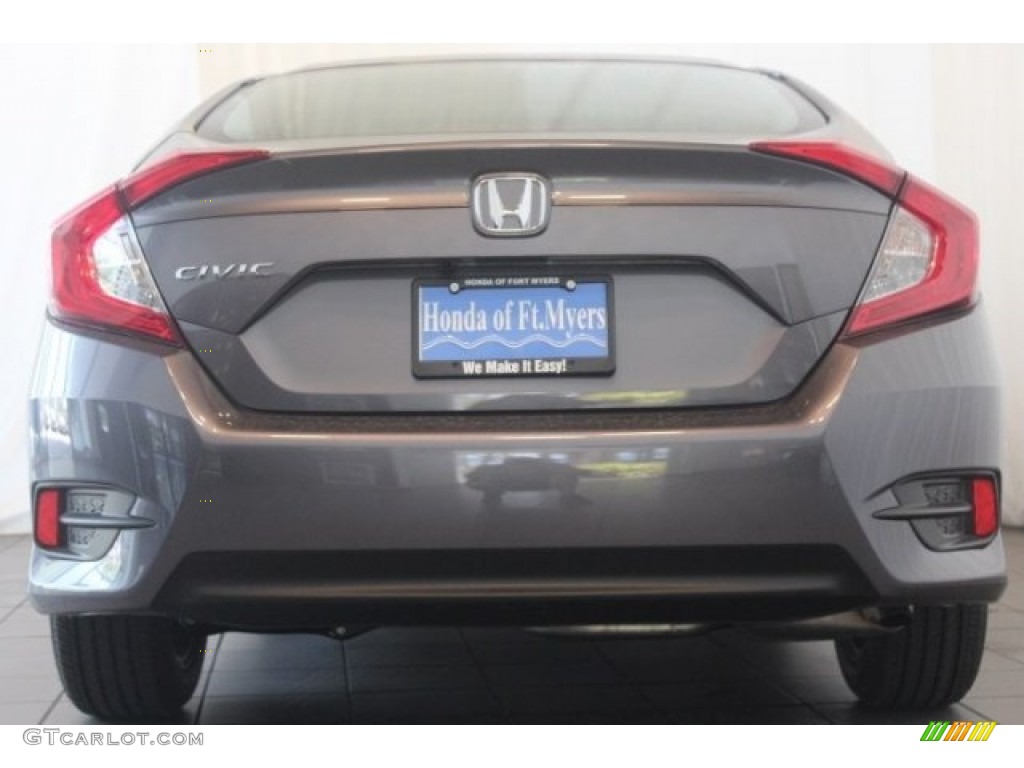 2016 Civic EX Sedan - Modern Steel Metallic / Black photo #6