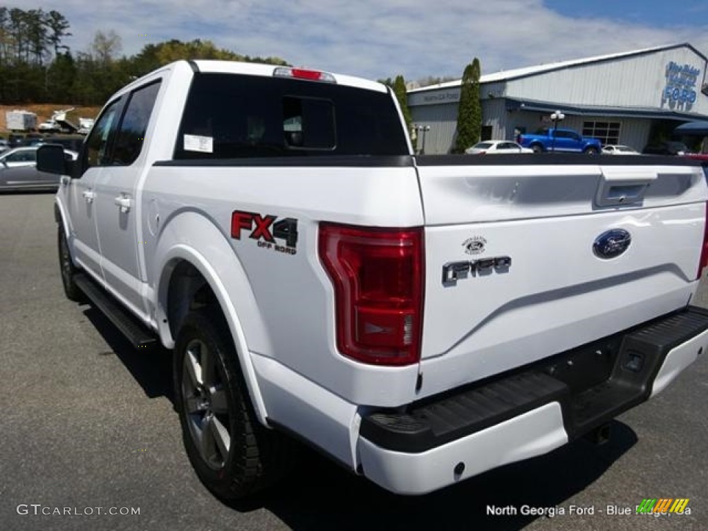 2016 F150 Lariat SuperCrew 4x4 - Oxford White / Black photo #40