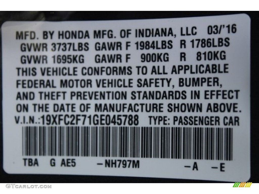 2016 Civic EX Sedan - Modern Steel Metallic / Black photo #32