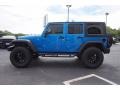 2016 Hydro Blue Pearl Jeep Wrangler Unlimited Sport 4x4  photo #4