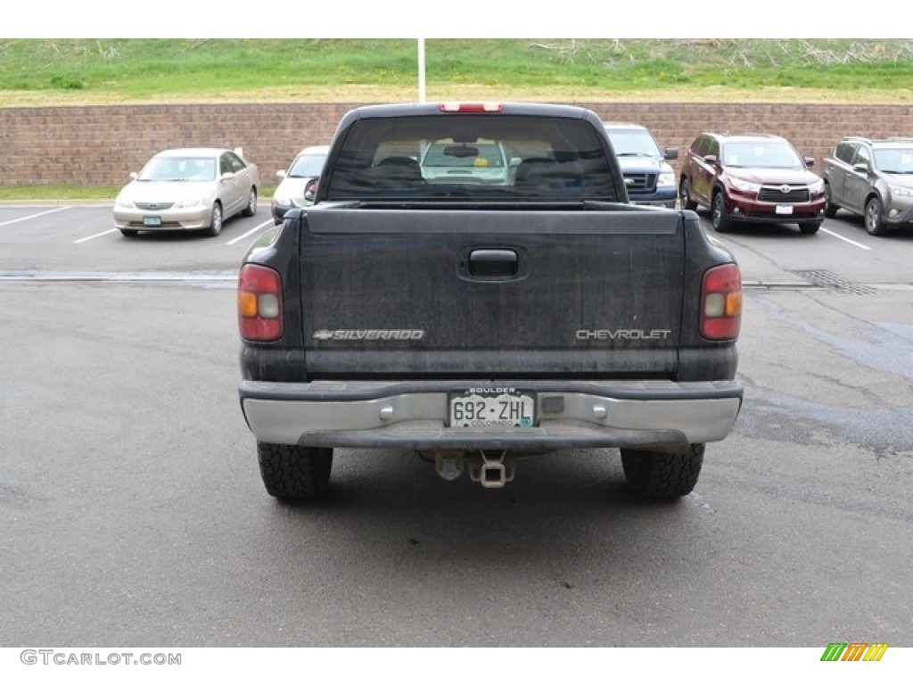 2000 Silverado 1500 LT Extended Cab 4x4 - Onyx Black / Medium Gray photo #3