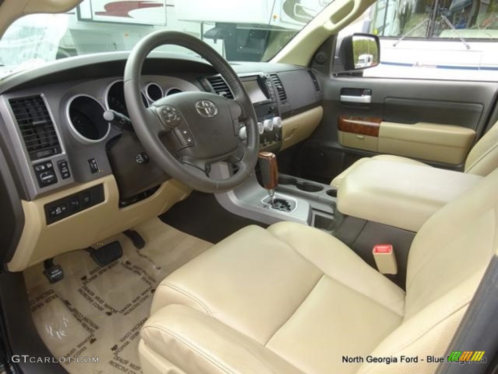 2011 Tundra Limited CrewMax 4x4 - Black / Sand Beige photo #34