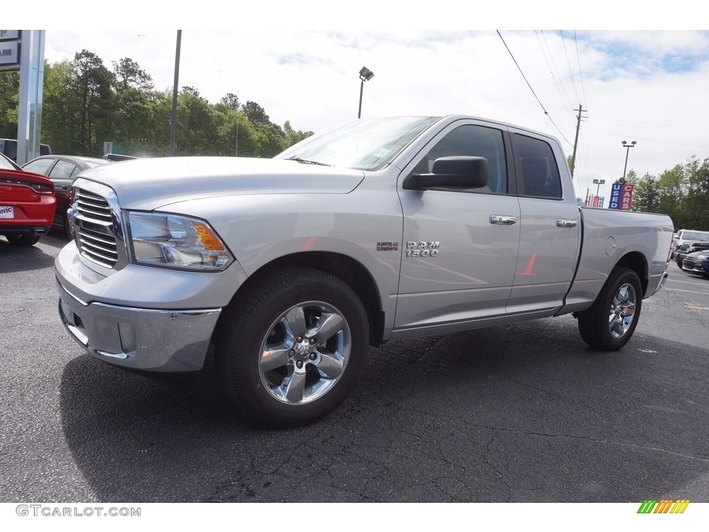 2015 1500 Big Horn Quad Cab - Bright Silver Metallic / Black/Diesel Gray photo #3