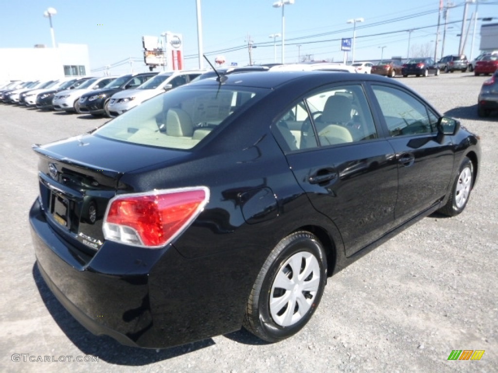 2016 Impreza 2.0i 4-door - Crystal Black Silica / Ivory photo #6