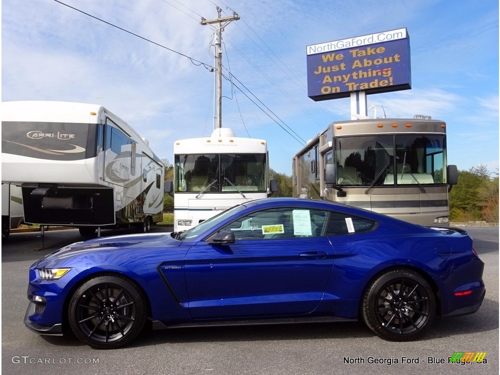 2016 Mustang Shelby GT350 - Deep Impact Blue Metallic / Ebony photo #2