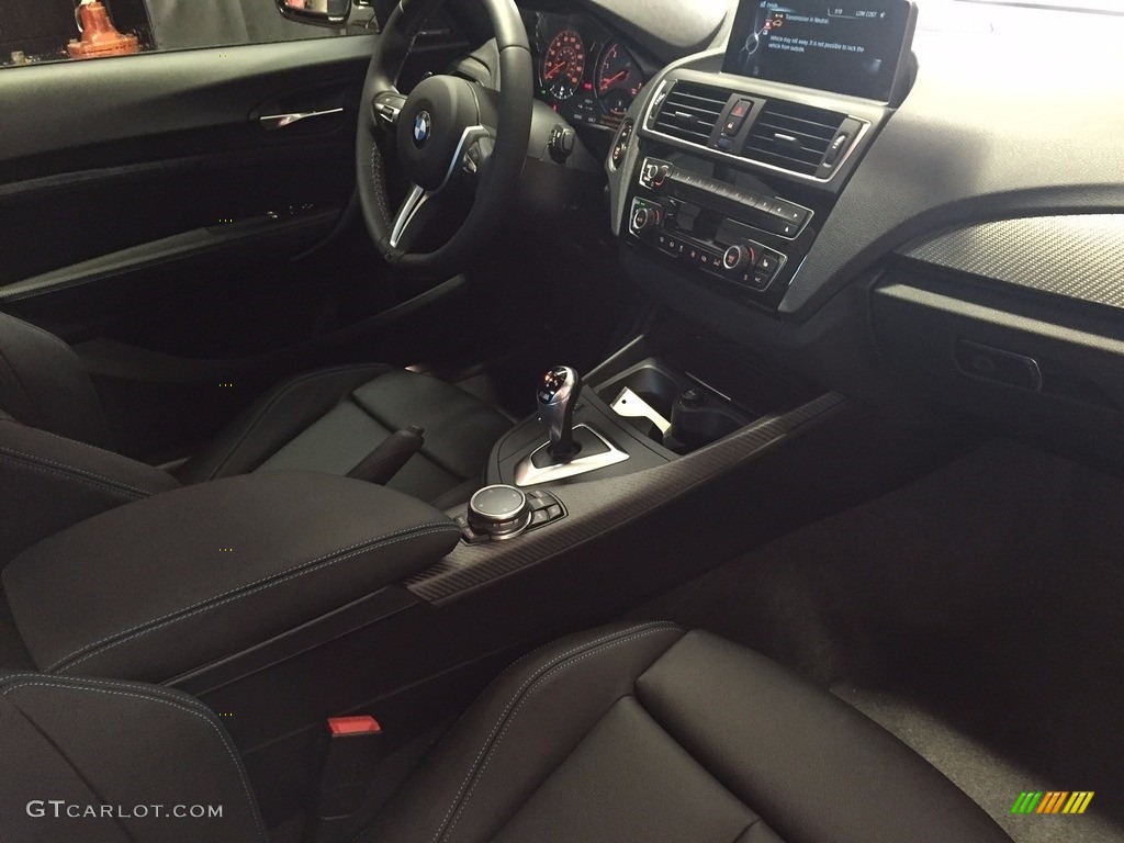 Black/Blue Highlight Interior 2016 BMW M2 Coupe Photo #112364253