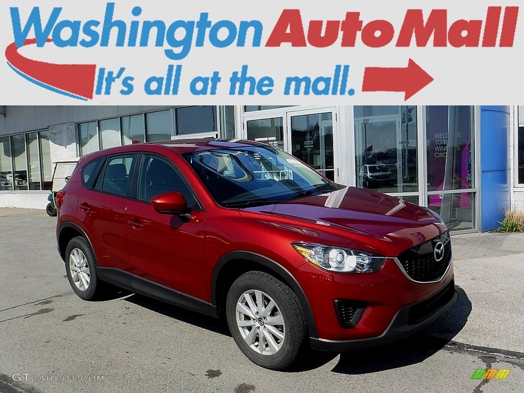 2013 CX-5 Sport AWD - Zeal Red Mica / Black photo #1