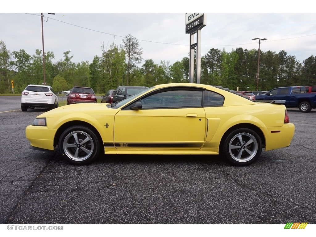 2003 Mustang Mach 1 Coupe - Zinc Yellow / Dark Charcoal photo #4