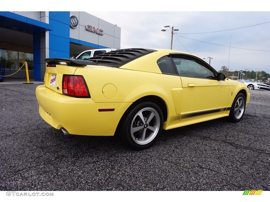 2003 Mustang Mach 1 Coupe - Zinc Yellow / Dark Charcoal photo #7