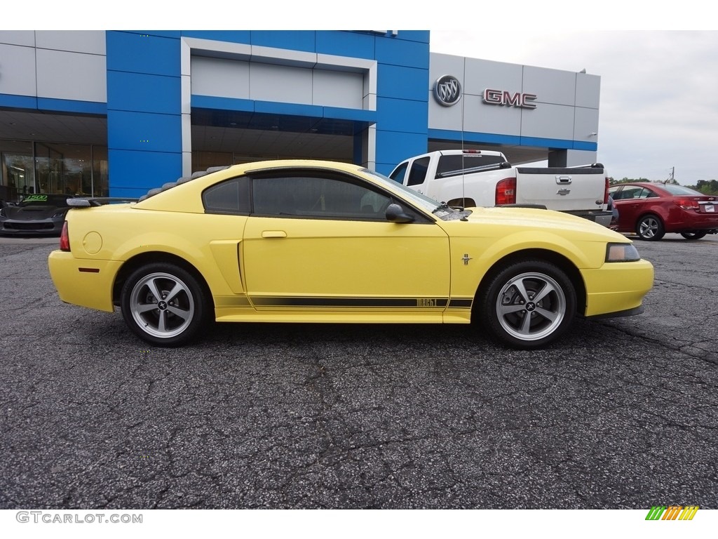 2003 Mustang Mach 1 Coupe - Zinc Yellow / Dark Charcoal photo #8