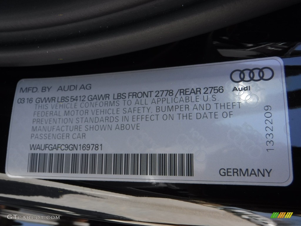 2016 A6 3.0 TFSI Premium Plus quattro - Mythos Black Metallic / Black photo #45