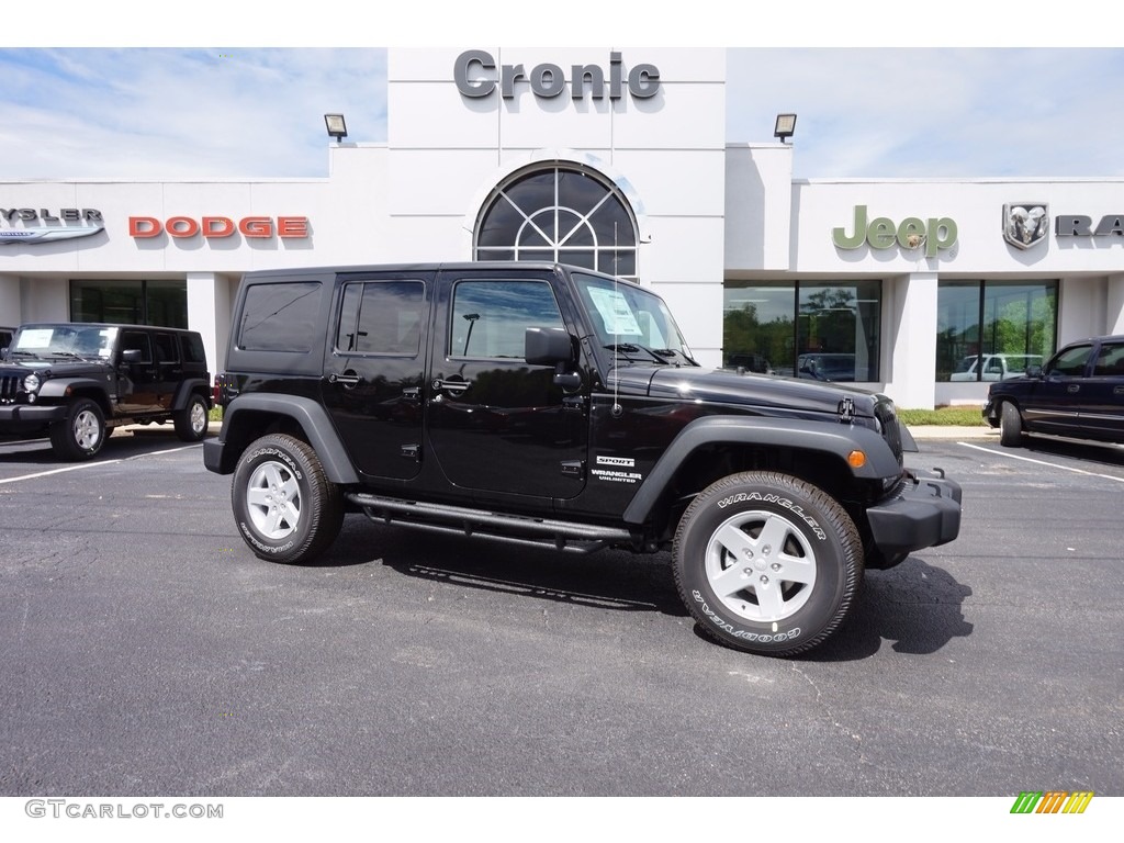 2016 Wrangler Unlimited Sport 4x4 - Black / Black photo #1