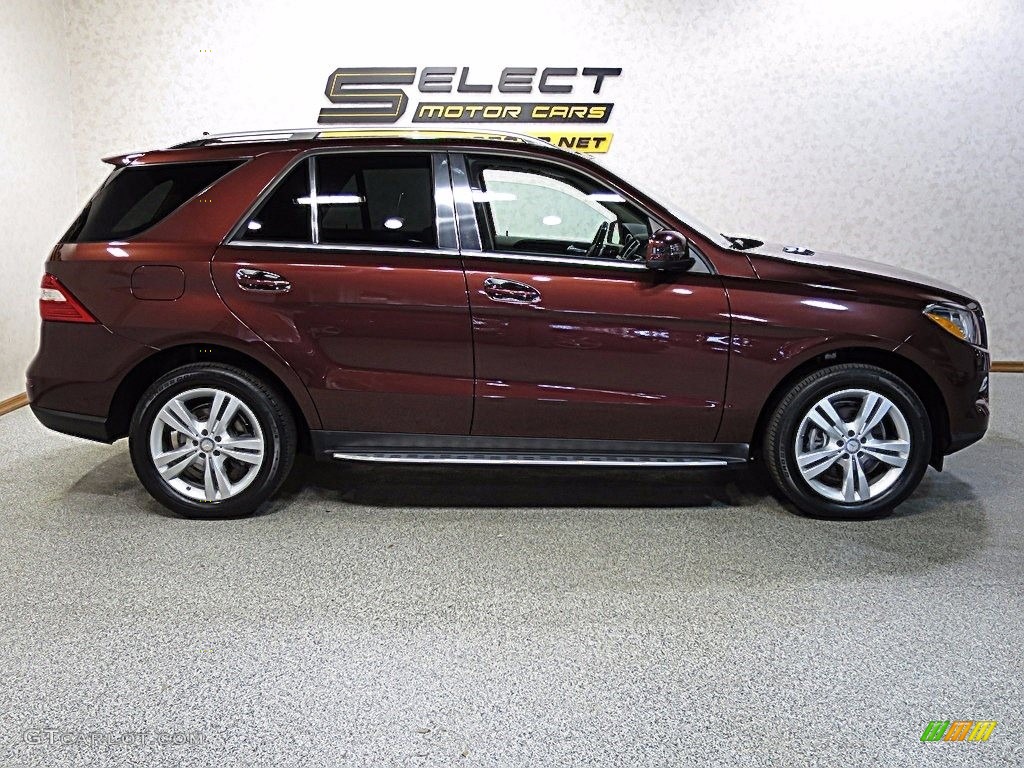 2014 ML 350 4Matic - Cinnabar Red Metallic / Almond Beige photo #3